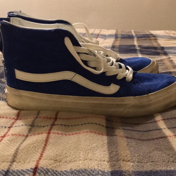 Blue Sued Vans High Top - Picture 4 of 5